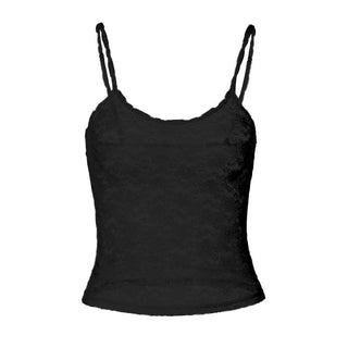 U neck see through lace backless cami top