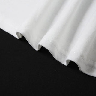 Long sleeve irregular print contrast top