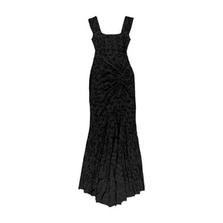 Textured ruched zip-up backless cami midi dress