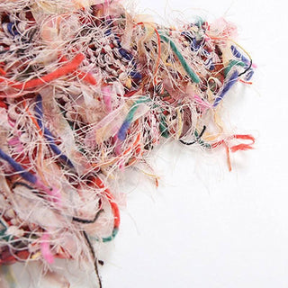 One shoulder irregular tassels contrast mini dress