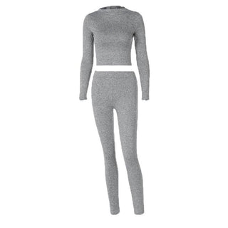 Long sleeve crewneck solid pant set