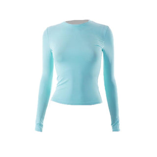 Crewneck solid long sleeve top