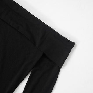 Ruched long sleeve off shoulder contrast mini dress