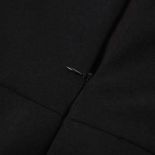 Halter ruffle v neck zip-up backless solid mini dress