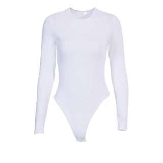 Long sleeve solid crewneck bodysuit