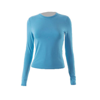 Crewneck solid long sleeve top