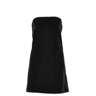 Satin hollow out backless A line solid tube cut out mini dress