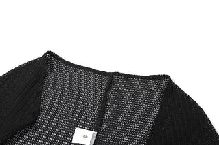 Halter shrug textured see through pant set