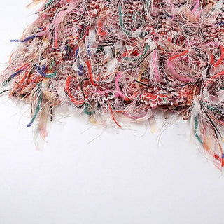 One shoulder irregular tassels contrast mini dress