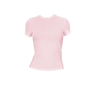 Solid short sleeve crewneck top