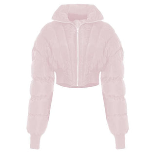 Turnover collar zip-up solid long sleeve corset coat top