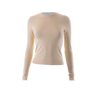 Crewneck solid long sleeve top