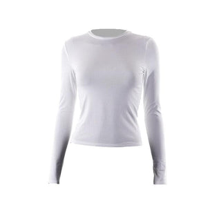 Crewneck solid long sleeve top