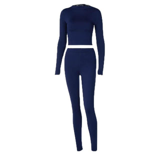 Long sleeve crewneck solid pant set
