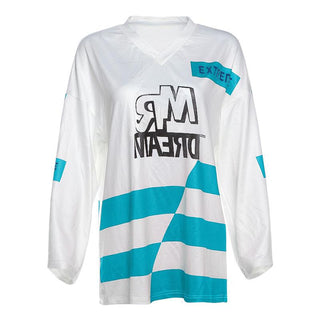 Long sleeve v neck letter print contrast top