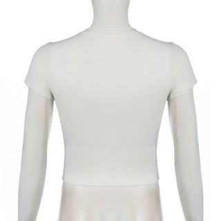 Short sleeve crewneck cat print top