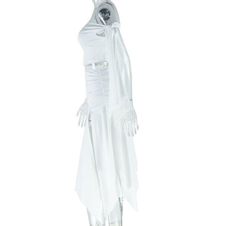 One shoulder knitted ruched slit midi skirt set