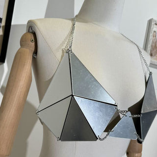 V neck halter hollow out backless cut out top