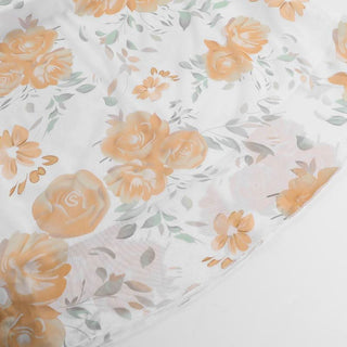 Mesh cowl neck flower print spaghetti strap midi dress