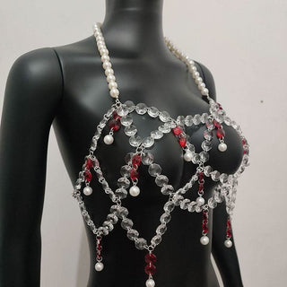 Halter hollow out tassels backless crop cut out top