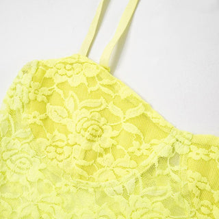 Sweetheart neck see through lace cami maxi dress