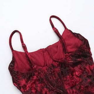 Ruched v neck zip-up print contrast cami maxi dress