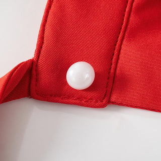 Halter turnover collar irregular button backless top