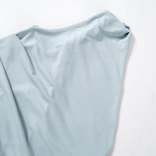 One shoulder ruched backless irregular top
