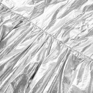 Ruched metallic sweetheart neck cami top