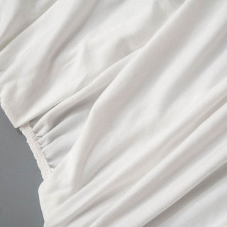 One shoulder long sleeve ruched hollow out knotted cut out top