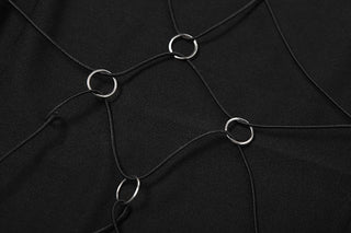 Sleeveless high neck button backless romper