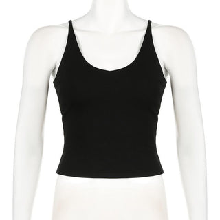 U neck backless o ring cross back top