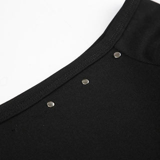 Long sleeve one shoulder slit self tie top