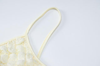 Solid hollow out waffle backless cami cut out midi dress