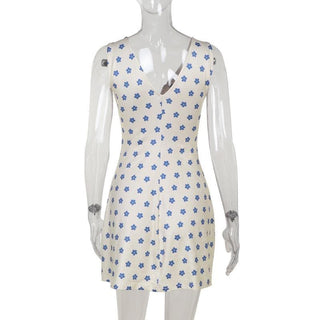 V neck sleeveless ruched flower print mini dress