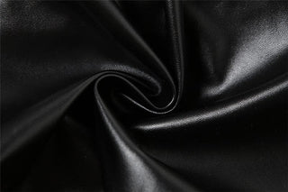 PU leather ruched sweetheart neck solid tube top