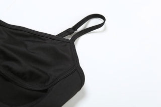 Hollow out mesh cami bodysuit