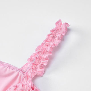 Sweetheart neck ruffle hollow out cami cut out mini dress