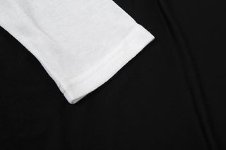 Long sleeve off shoulder print top