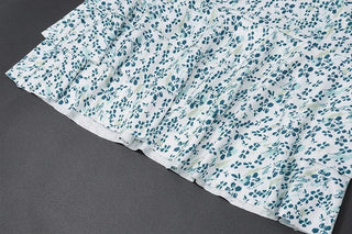 Halter print flower applique mini dress