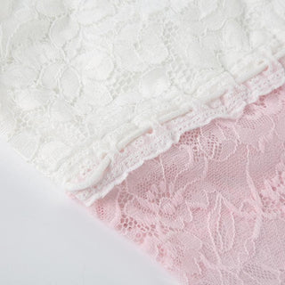 Lace knotted backless tube top