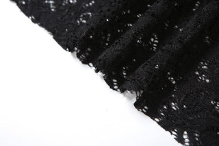 Lace see through u neck backless cami maxi skirt set