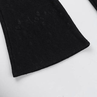 Halter self tie deep V neck lace backless jumpsuit