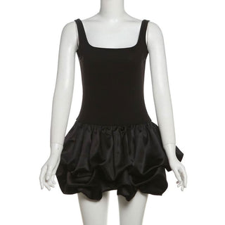 Square neck backless cami mini dress