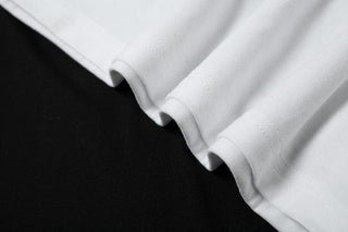 U neck body print hollow out cami cut out mini dress