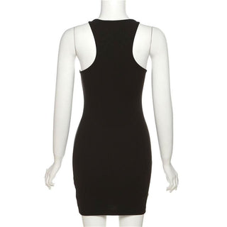 U neck solid cami mini dress