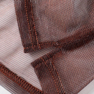 Long sleeve v neck drawstring ruched mesh top