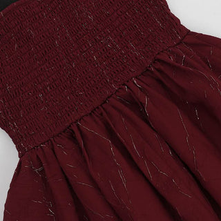 Ruched ruffle smocked corset sweetheart neck mini dress