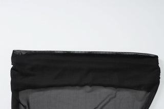 Off shoulder mesh backless maxi dress