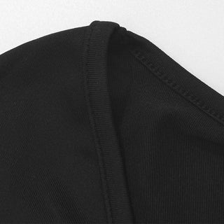 V neck long sleeve butterfly applique maxi dress